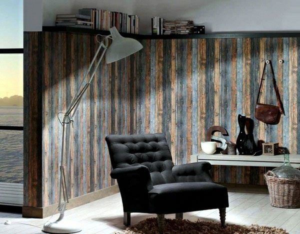 Wallpaper In Wood Finish – 24 Effective Wall Design Ideas