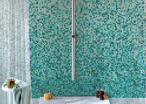 Mosaic tiles green living traditional Interior ideas