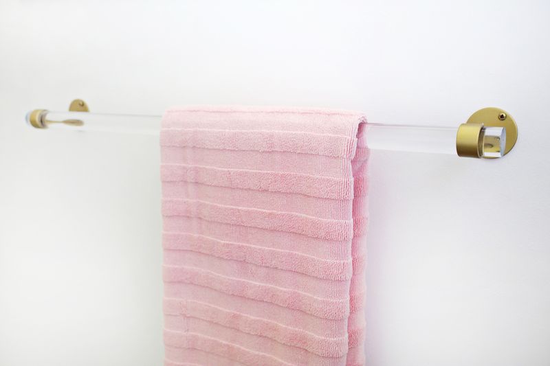 Lucite Towel Bar DIY