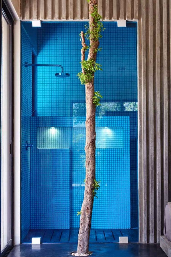 geometry colors modern house blue mosaic bathroom tiles-rainshower