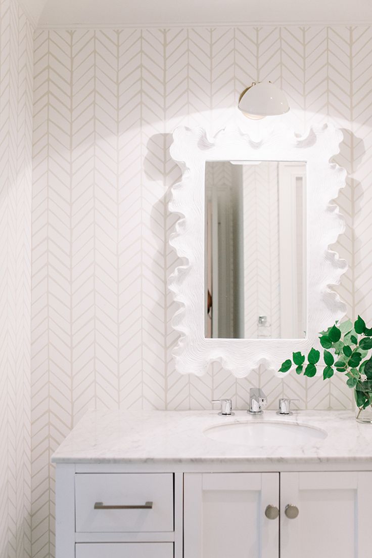 Pattern bathroom wallpaper3