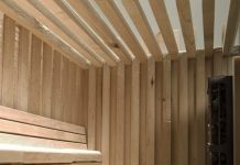 Loosen up in the Finnish log cabin sauna