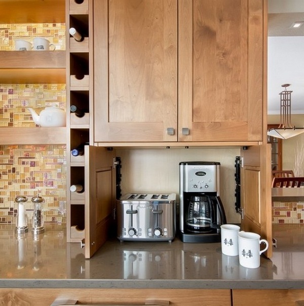 How to organize the modest appliances in the kitchen