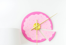 Entertaining And Bold DIY Sliced Cake Wall Clock
