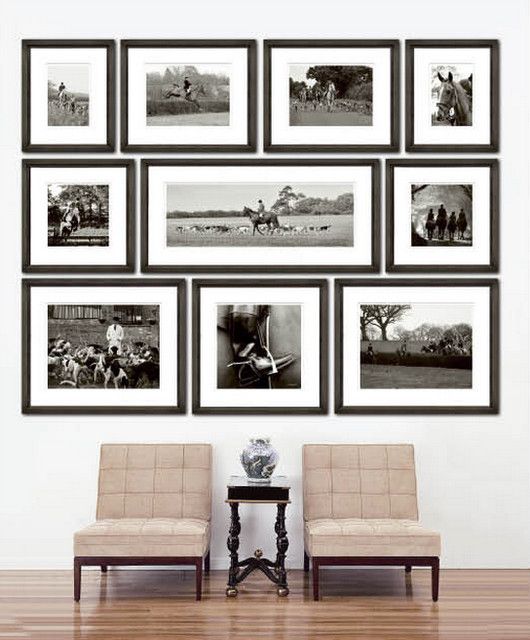 black frame modern gallery wall
