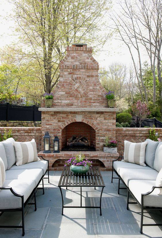 beautiful patio with fireplace | Morgan Harrison Home: 