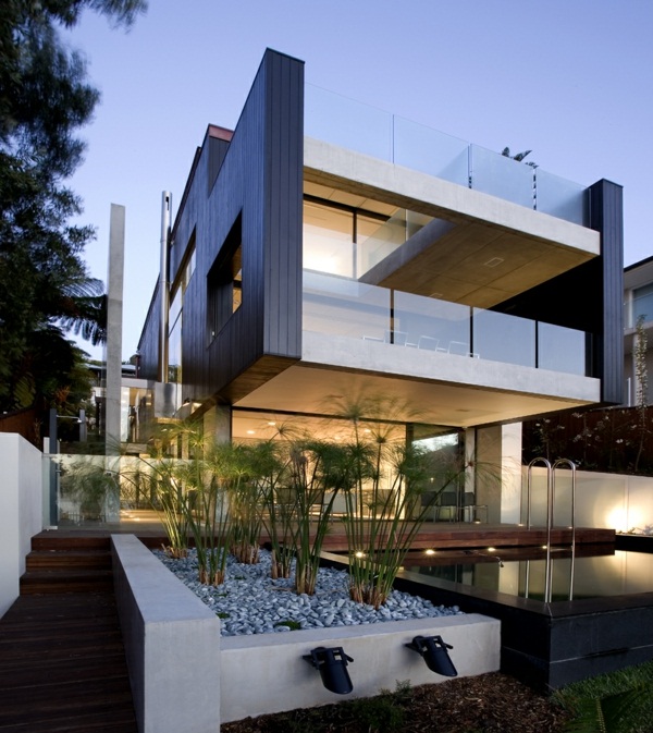 a luxury house with a fantastic pool super modern architecture