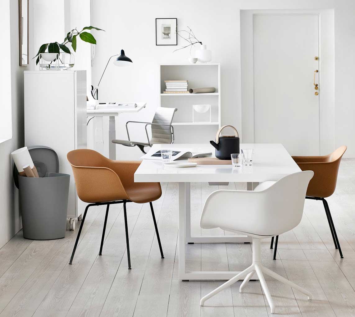 Inspiration for creating present day Scandinavian type workspace
