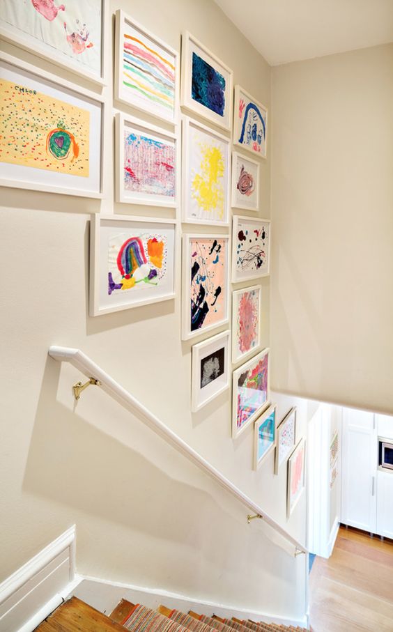 kids picture gallery wall