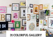 31 Gallery Walls Suggestions With Coloful Frames