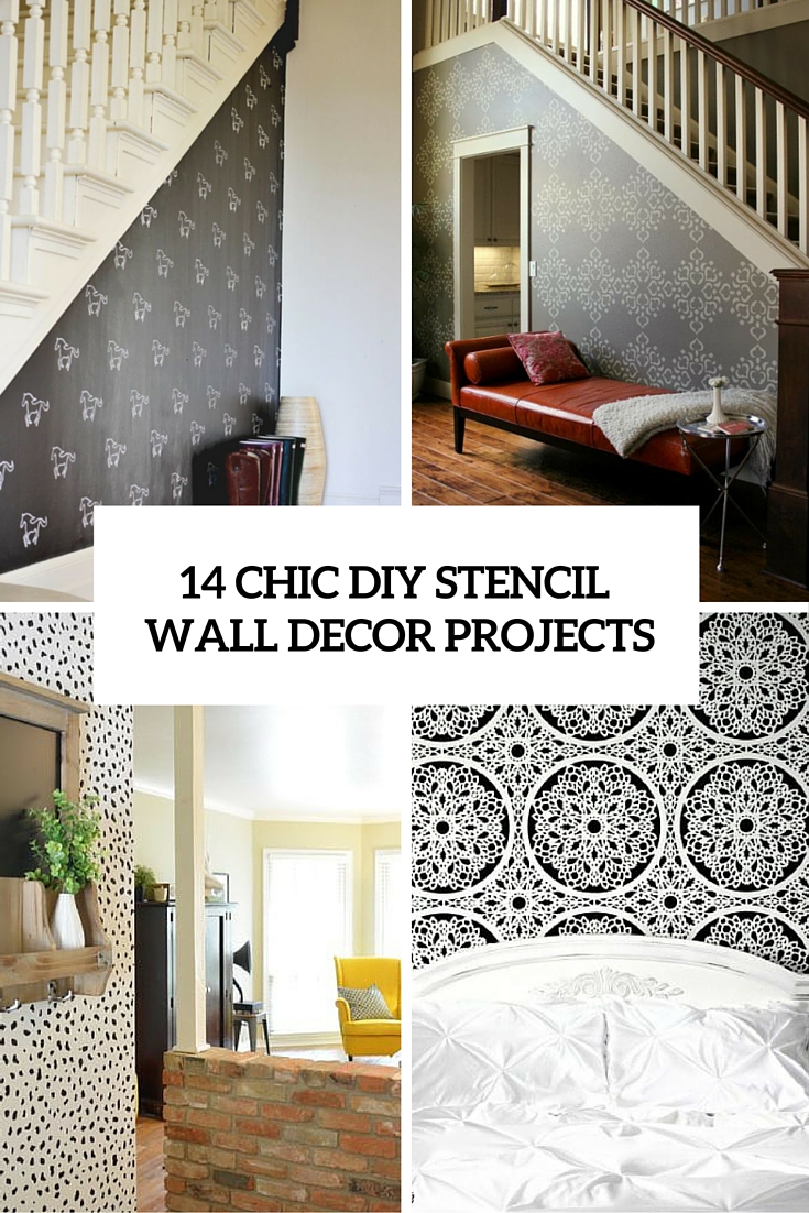 14 Fashionable DIY Stencil Wall Décor Tasks