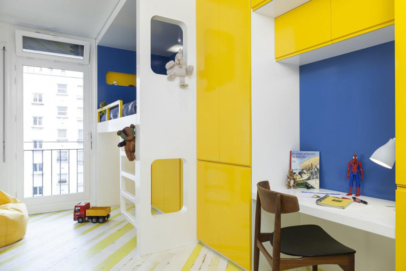 Cosy Yellow Apartment Decorating by Agence Glenn Medioni, Paris, France DesignRulz.com
