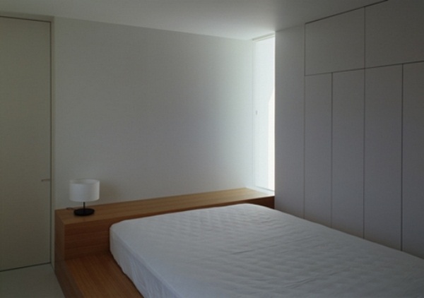 bedroom concrete house modern Japanese minimalism interior architecture design