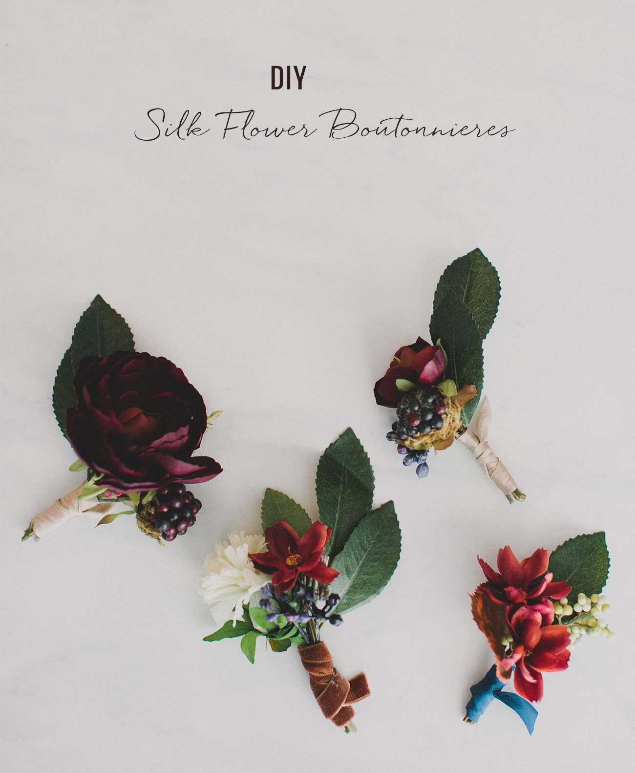 DIY: Silk Flower Boutonnieres