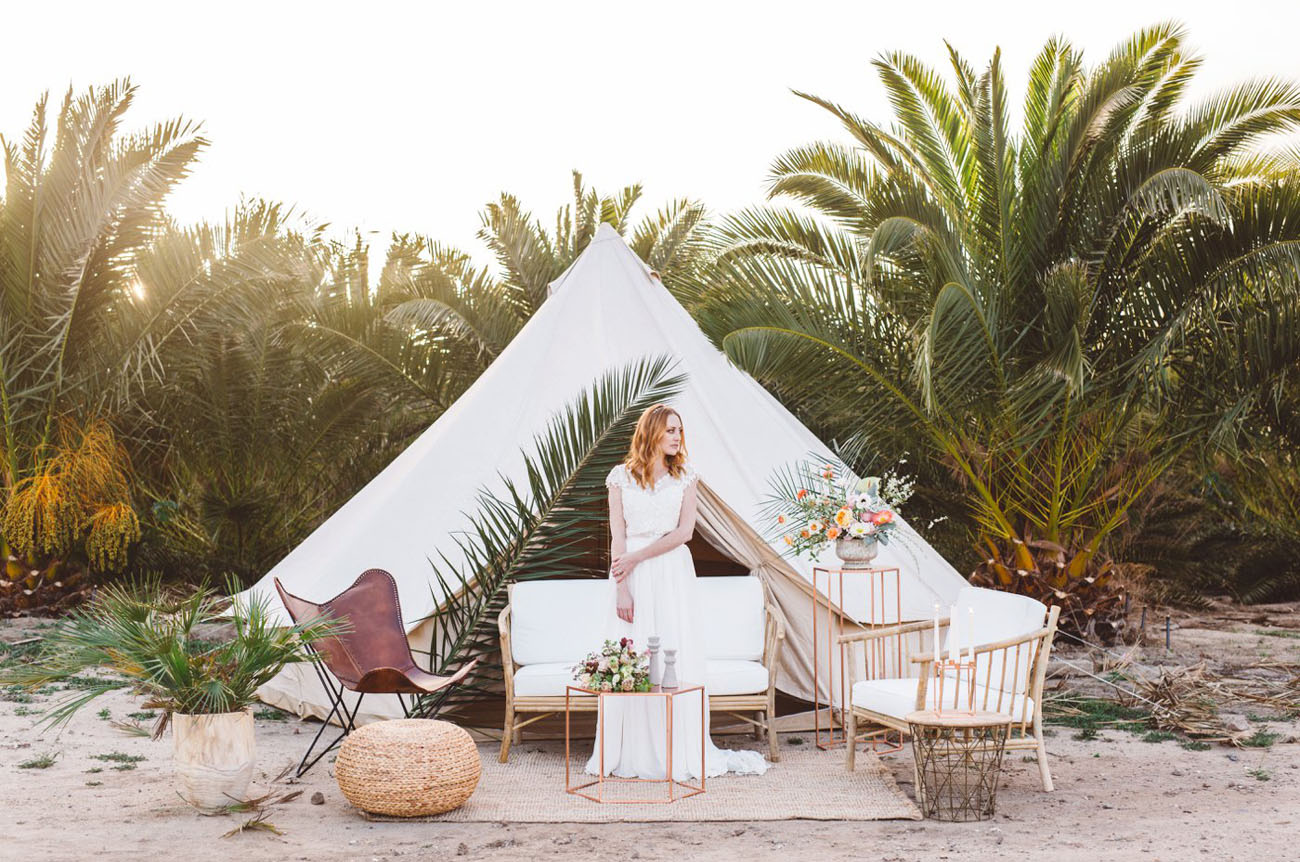 Sun-Drenched Wedding Inspiration at a Palm Tree Nursery