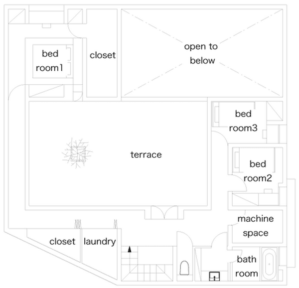 Plan of location rooms architecture japanese house concrete