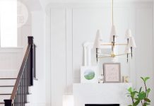 A trendy modern household residence white and full of light