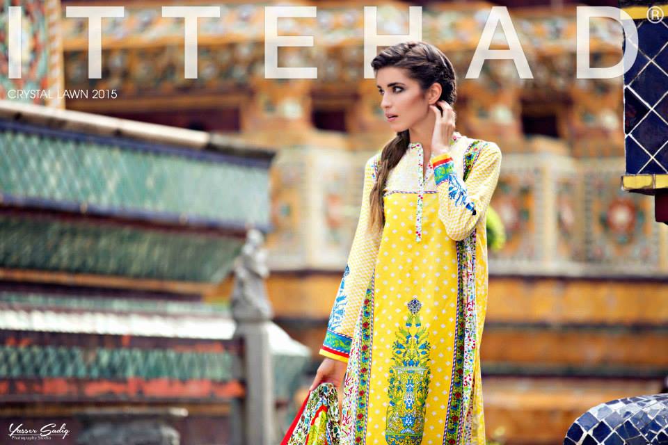 Ittehad Crystal Women Lawn Collection 2015