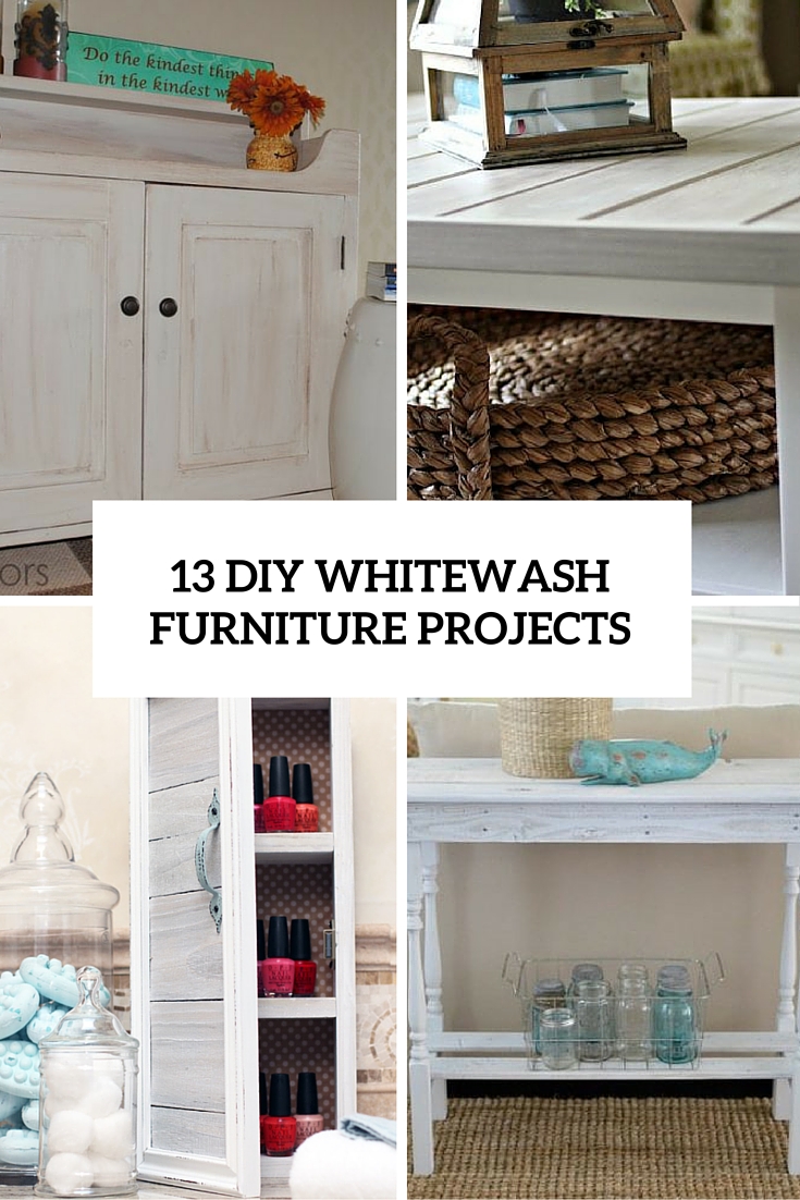 13 diy whitewash furniture projects cover