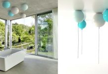 Wall and ceiling lights developed by Brokis like colorful air balloons
