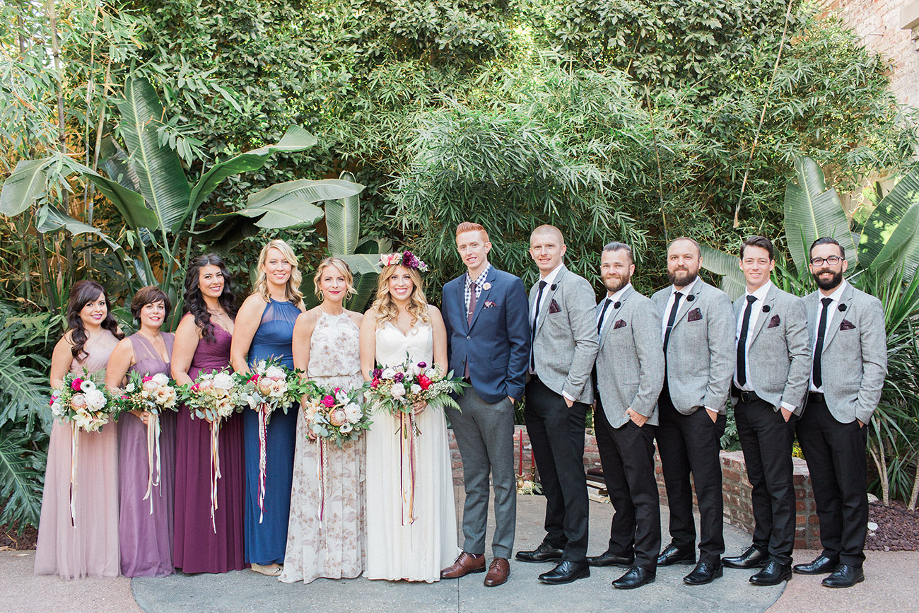 bridal party at the millwick