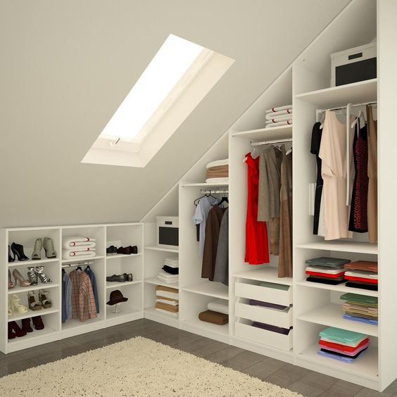 clothes and shoes storage compartments