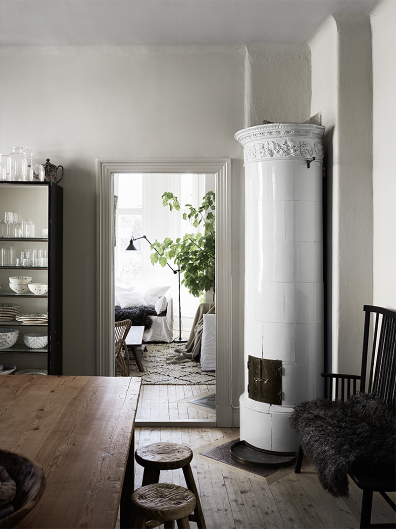 Mix of old and new in a Scandinavian home