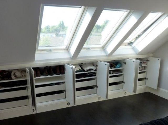 shoes compartments and drawers