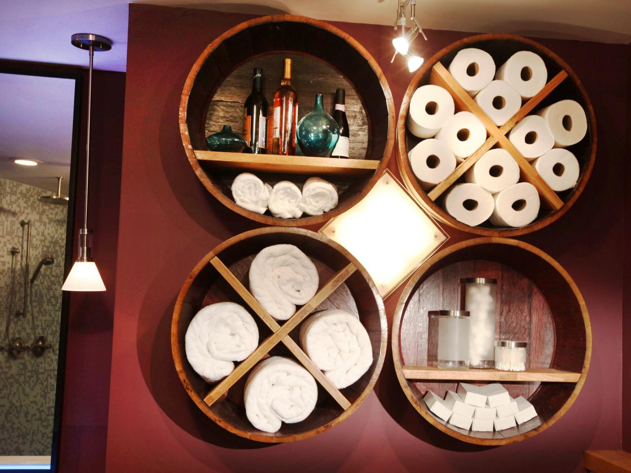 DIY Ideas: The Best DIY Shelves DIY Ideas: The Best DIY Shelves DBCR409 Wine Barrel Bathroom Storage s