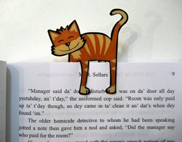 Bookmark cat from do it yourself