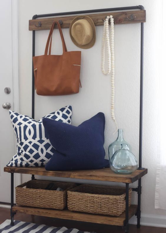 pipe mudroom bench