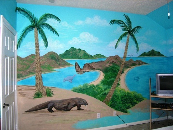 Beach wallpaper for children