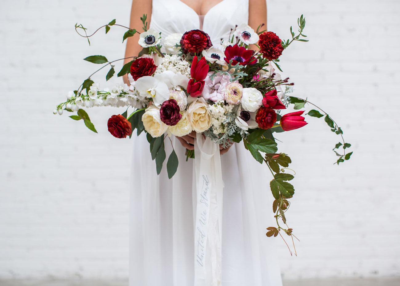red and white bouquet