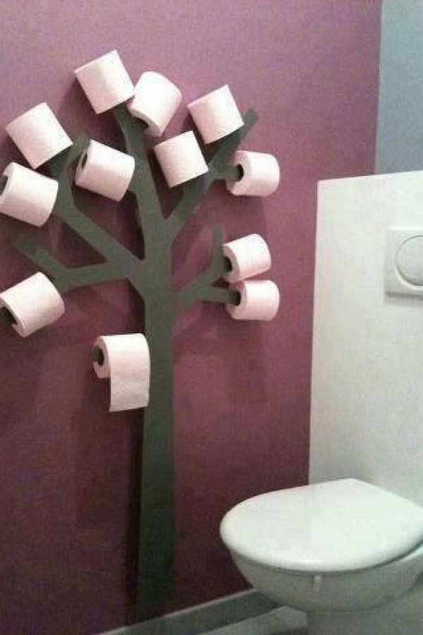 toilet paper roll holder with stand