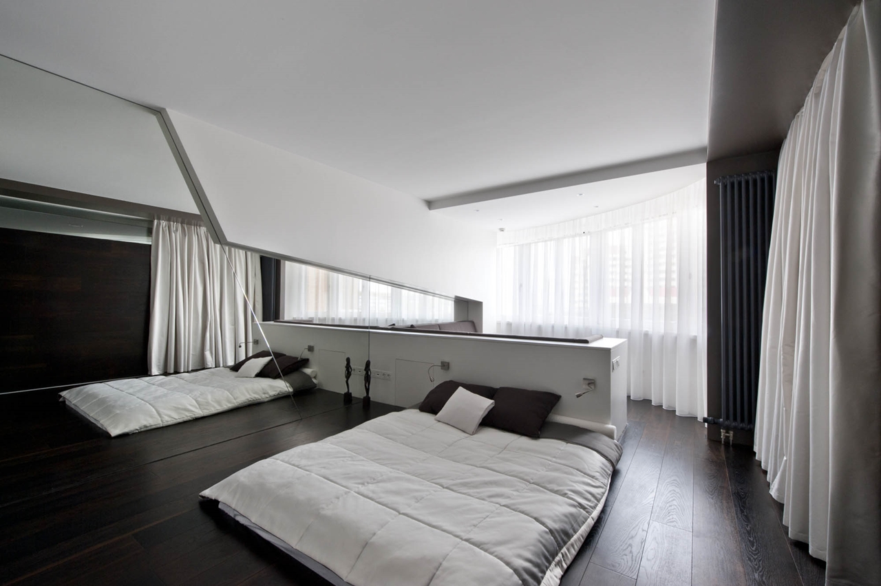 Futuristic small bedroom by Alexandra Fedorova