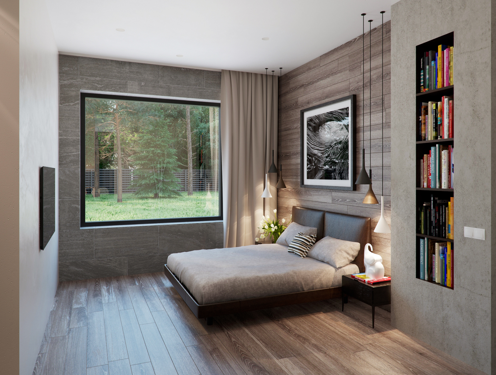 Small bedroom visualization by Alexandra Fedorova