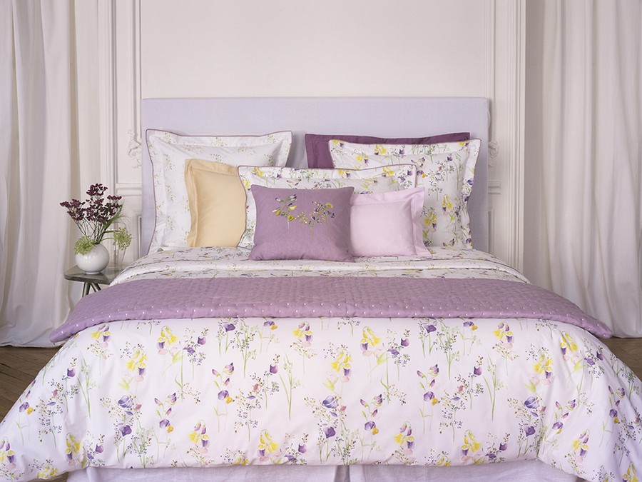4-Yves-Delorme-Paris-France-new-collection-home-textile-summer-2017-bed-linen-lilac-violet-flower-motifs