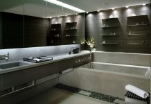 20 Glorious Bathrooms with Wooden Shelves