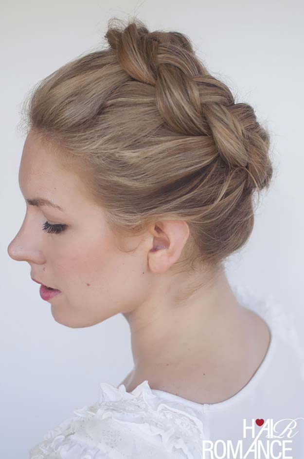 Cool and Easy DIY Hairstyles - High Braided Hairstyle - Quick and Easy Ideas for Back to School Styles for Medium, Short and Long Hair - Fun Tips and Best Step by Step Tutorials for Teens, Prom, Weddings, Special Occasions and Work. Up dos, Braids, Top Knots and Buns, Super Summer Looks http://diyprojectsforteens.com/diy-cool-easy-hairstyles
