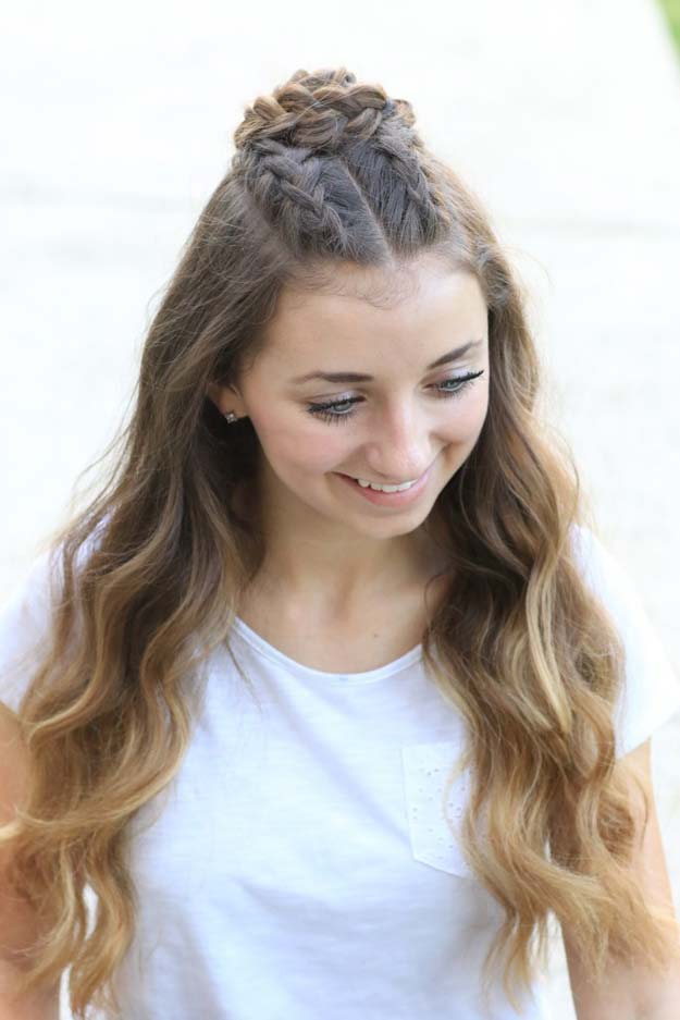 Cool and Easy DIY Hairstyles - Half-Up Rosette Combo - Quick and Easy Ideas for Back to School Styles for Medium, Short and Long Hair - Fun Tips and Best Step by Step Tutorials for Teens, Prom, Weddings, Special Occasions and Work. Up dos, Braids, Top Knots and Buns, Super Summer Looks http://diyprojectsforteens.com/diy-cool-easy-hairstyles