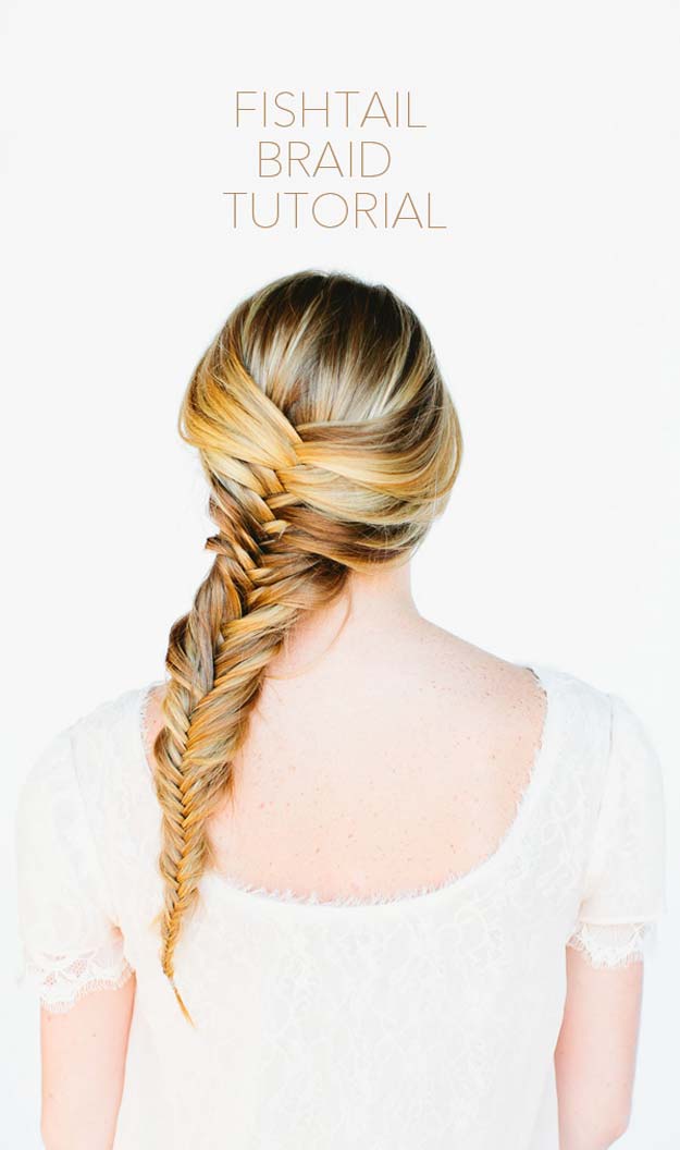Cool and Easy DIY Hairstyles - Fishtail Braid Tutorial - Quick and Easy Ideas for Back to School Styles for Medium, Short and Long Hair - Fun Tips and Best Step by Step Tutorials for Teens, Prom, Weddings, Special Occasions and Work. Up dos, Braids, Top Knots and Buns, Super Summer Looks http://diyprojectsforteens.com/diy-cool-easy-hairstyles