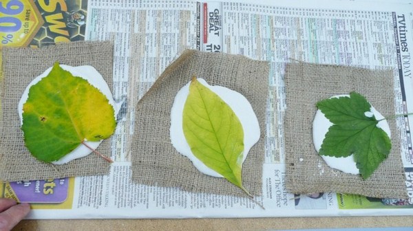 make leaves painted tinker with plaster green footprint