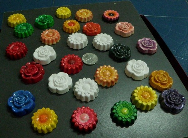 plaster tinker magnetic figures flowers colorful kids fun