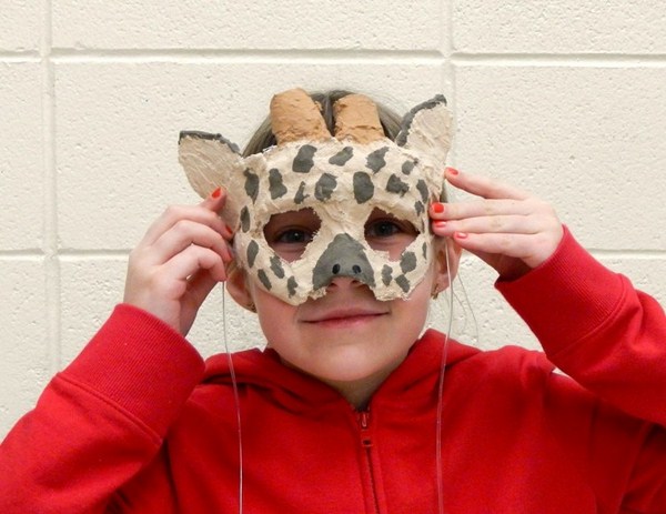 tinker plaster giraffe mask idea simple instructions