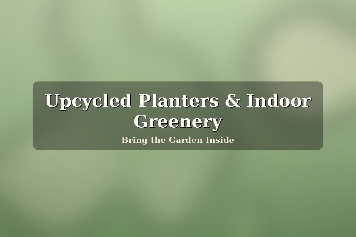 Upcycled DIY planters with indoor greenery for spring 2026