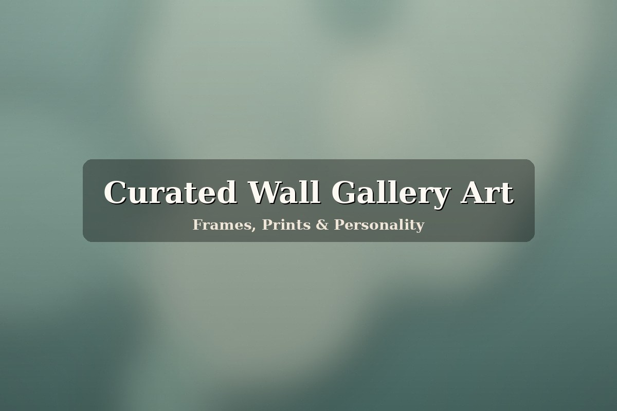 DIY curated gallery wall with mixed frames, prints and personal photos