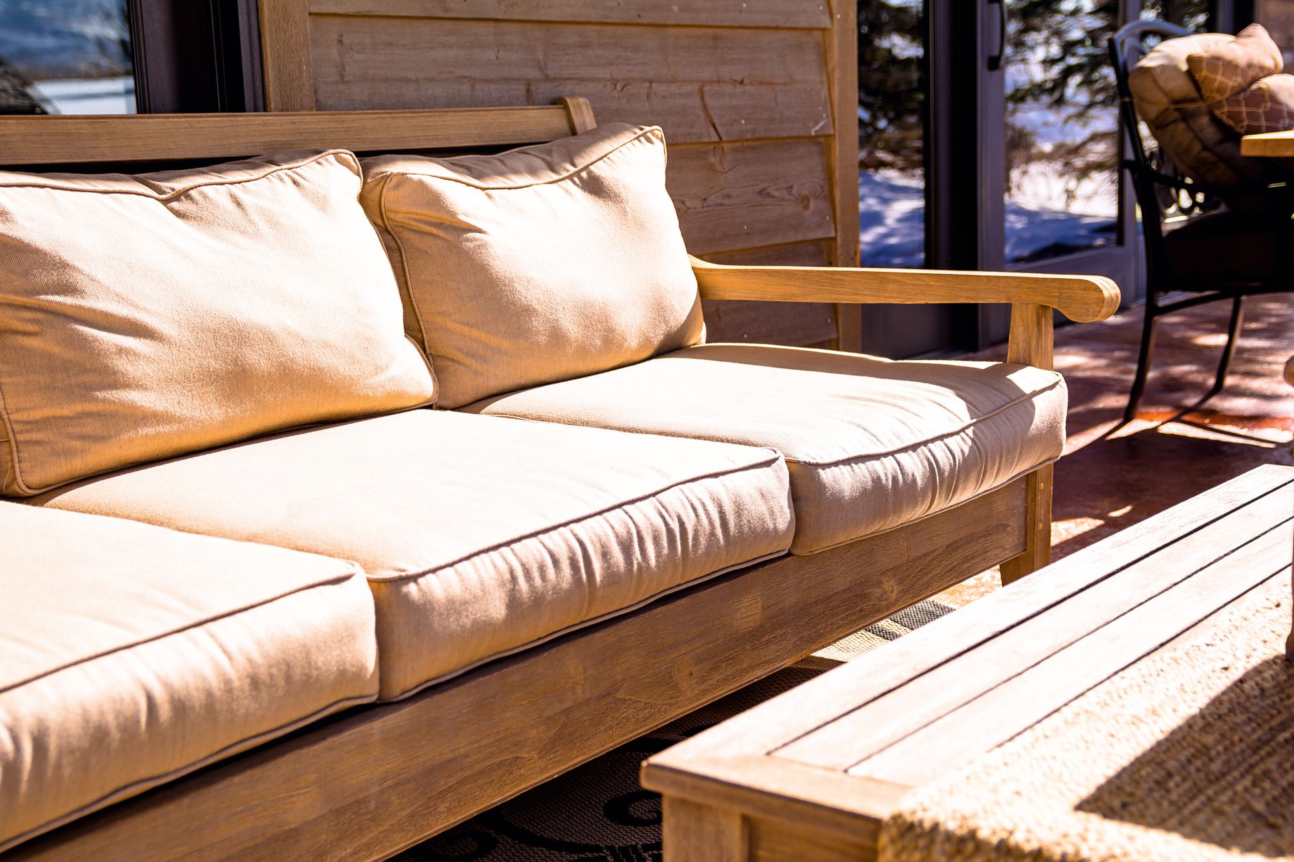 Beautiful backyard with outdoor seating area