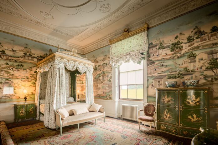 pexels-31488380 Opulent bedroom at Harewood House featuring ornate design and vintage decor.
