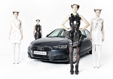 Anouk Wipprecht Integrates Parking Sensors And Headlights Into 3D-printed Fashion Collection