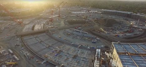 Drone Movie Shows Foster + Partners’ Apple Campus 2 Beginning To Rise Out Of The Ground